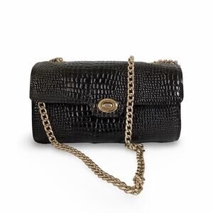 Faux Croc Leather MC Purse